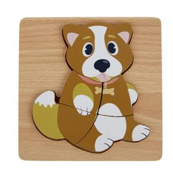 Puzzle animaux bois 2-6 ans
