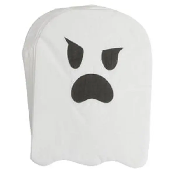 Serviette papier Halloween forme fantôme blanc x20