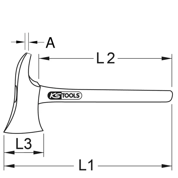 Hachette de pompier BRONZEplus manche tri-matière, 400mm