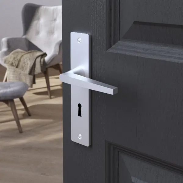 Poignée de porte "Cyriac" avec trou pour clé - Entraxe 195 mm