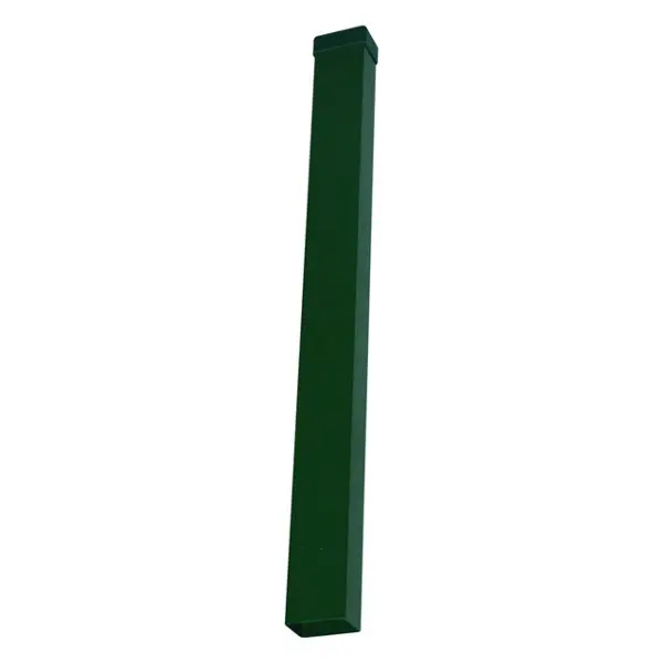 Poteau rectangulaire vert pour grillage H. 1,8 m - section 60 x 40 mm