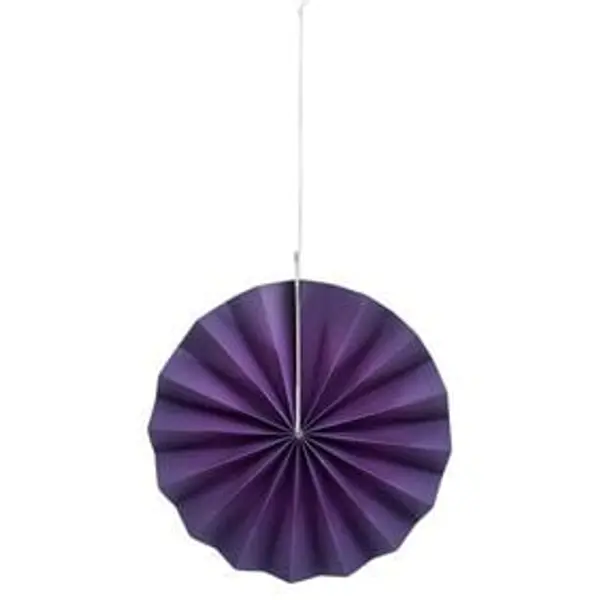 Suspension rosace papier violet x3