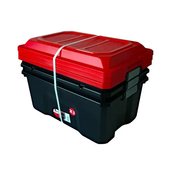 Lot De 3 Locker Diy 40L Noir Rouge - SUNDIS
