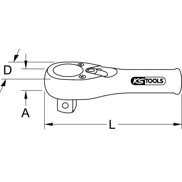 Tête de cliquet 1'' + rallonge L.540 mm (911.1021)