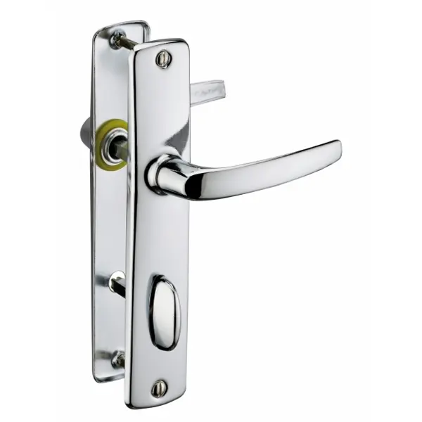 Ensemble de poignées pour porte intérieure Abbeville à condamnation clé, carré 7mm, entr'axes 165mm, chromé - THIRARD