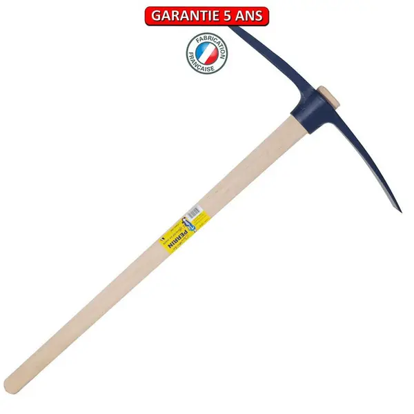 Pioche terrassier oeil ovale 2,5 kg emmanchée - PERRIN