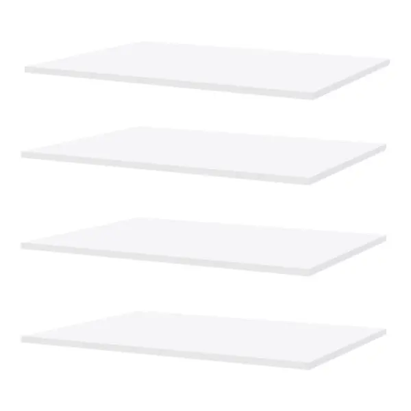 4 étagères 80 cm - Pack 2 CICERO blanc