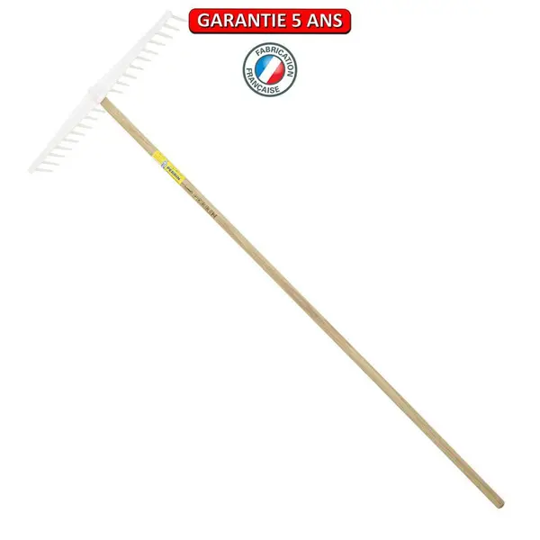 Râteau polypro multi usage 63 cm manche 1,80 m, pour le jardin et le potager - PERRIN