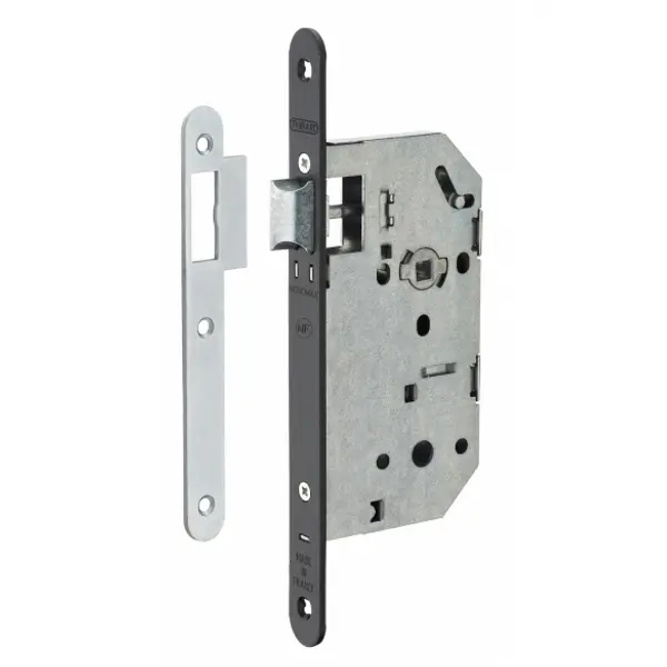 Serrure encastrable Monomax NF bec de cane pour porte intérieur, axe 50mm, bouts ronds - THIRARD