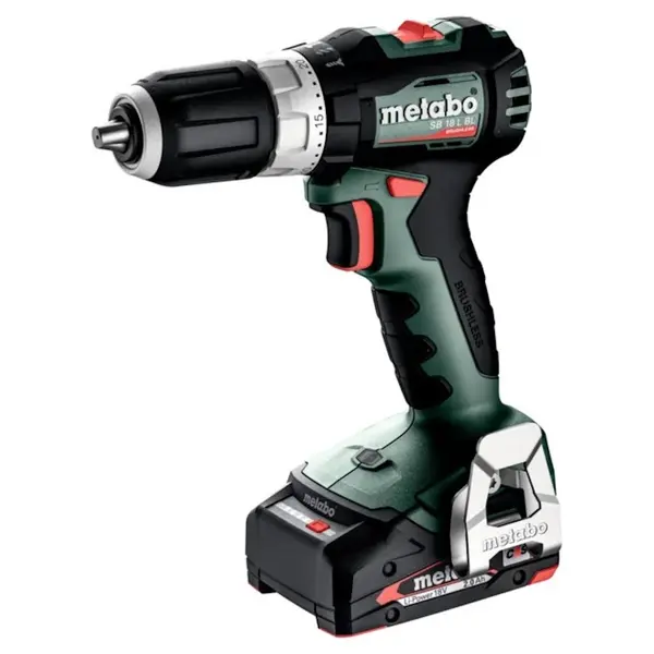 Perceuse à percussion 18 V SB 18 L BL - 2x2Ah - 28Nm - Coffret metaBOX - batterie incluse - Metabo