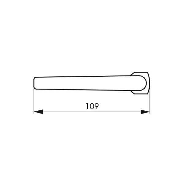 Paire de béquilles Crecy pour porte, carré 7mm, argent - THIRARD