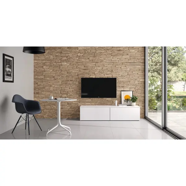 Plaquette de parement en béton "Madera" beige Multi-dimensions x Ép. 8 à 23 mm