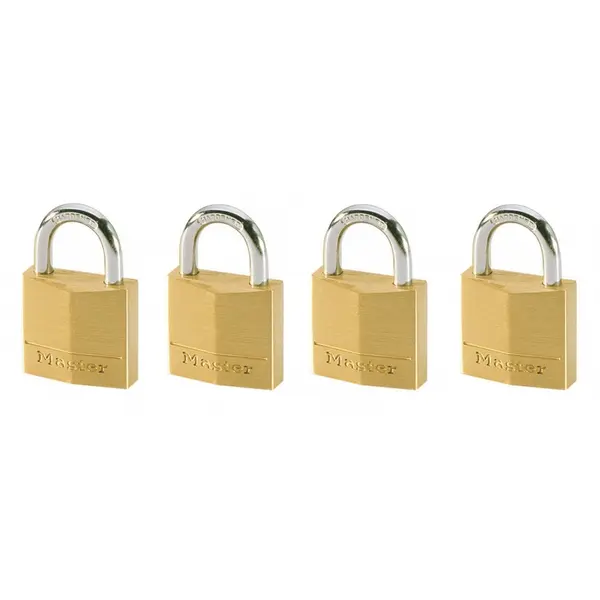 Lot de 4 cadenas à clé MASTER LOCK laiton, l.20 mm - MASTER LOCK