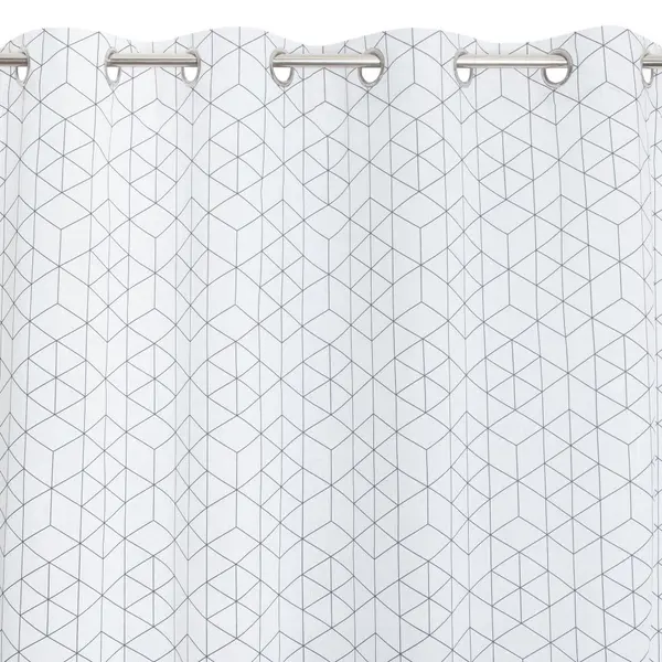 Rideau tamisant, Tesso blanc noir l.135 x H.240 cm - JBY CREATION