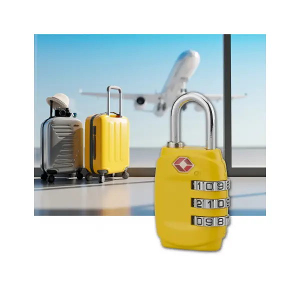 Cadenas à combinaison TSA, 3 chiffres, voyage, anse acier, 30mm - THIRARD