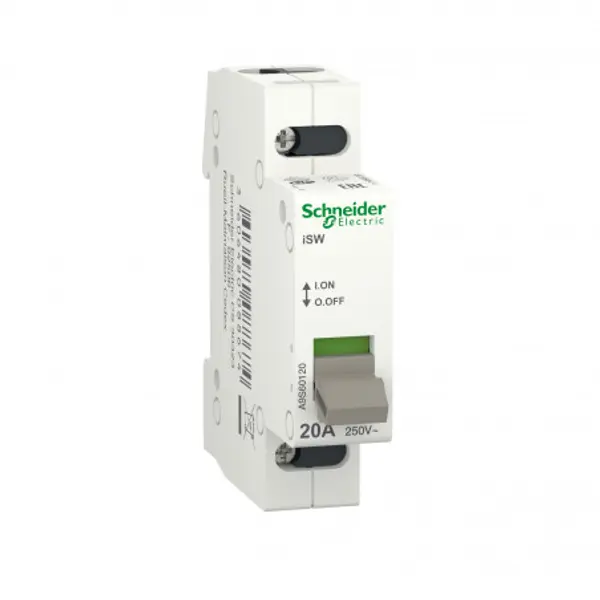 A9S60120 Schneider - Interrupteur modulaire ON/OFF - 1P - 20A - 250Vca - Acti 9 ISW