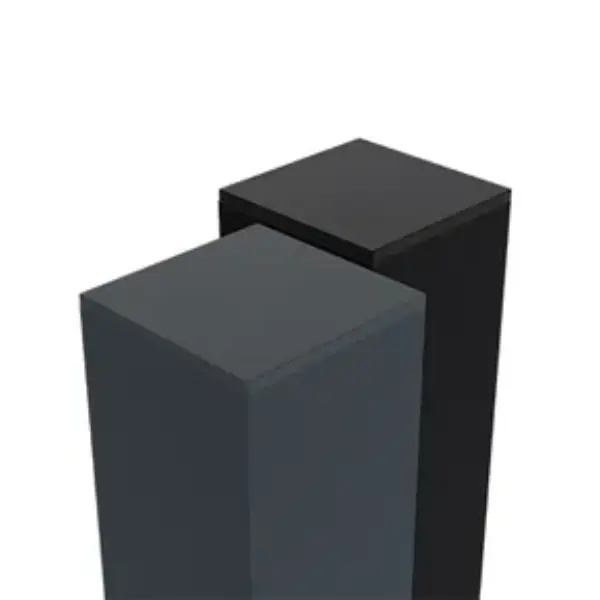 Poteau + chapeau - 90 x 90 x 2750 mm - pour portillon - Boston - gris 7016