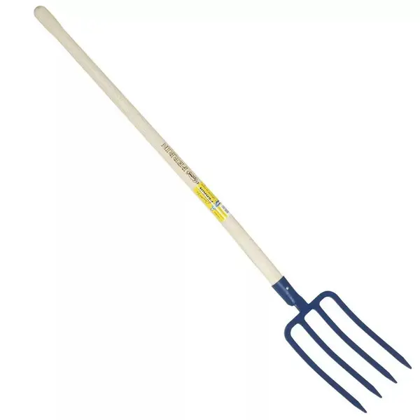 Fourche à bêcher douille 4 dents 27 cm manche pomme - PERRIN