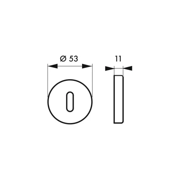 Paire de rosaces, trou de clé, couleur F2 - THIRARD