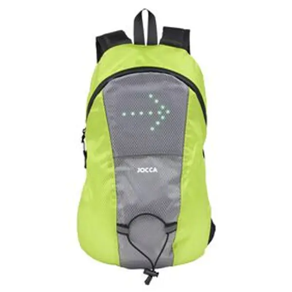 Sac à dos signalétique LED vert et gris