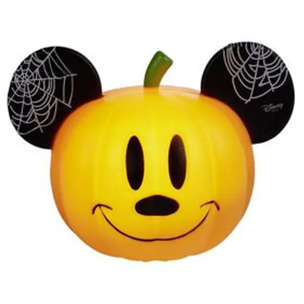 Citrouille Disney Mickey à LED orange et noir - petit modèle