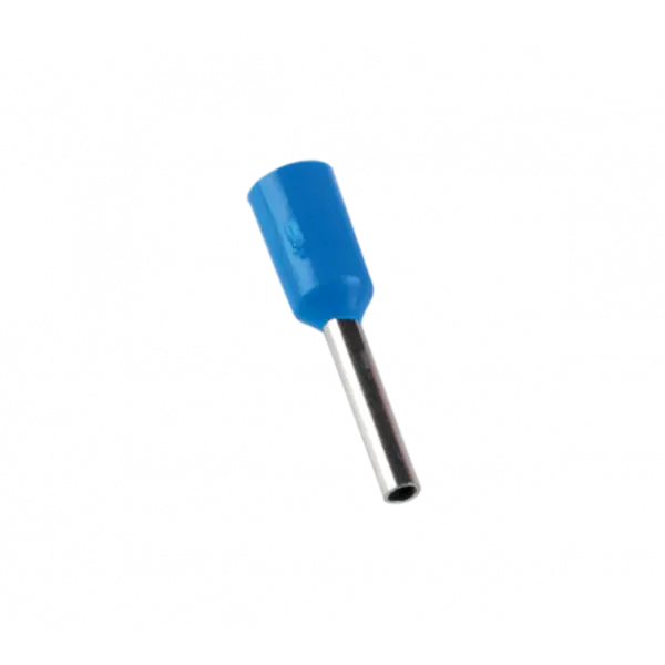 Embouts de câblage pour fil souple section 0,75mm² - Bleu - Collerette isolante - Sachet de 100 pièces