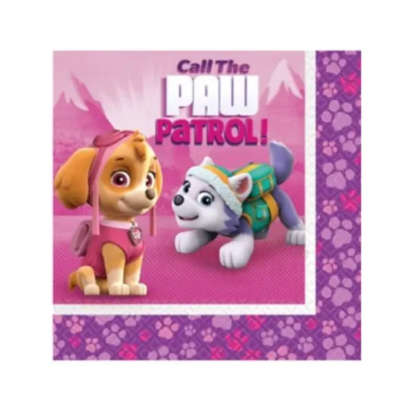 Serviettes papier Paw Patrol Pink