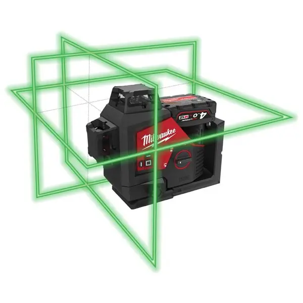 Mini kit laser M123PLSKIT-401P vert 3 lignes Milwaukee