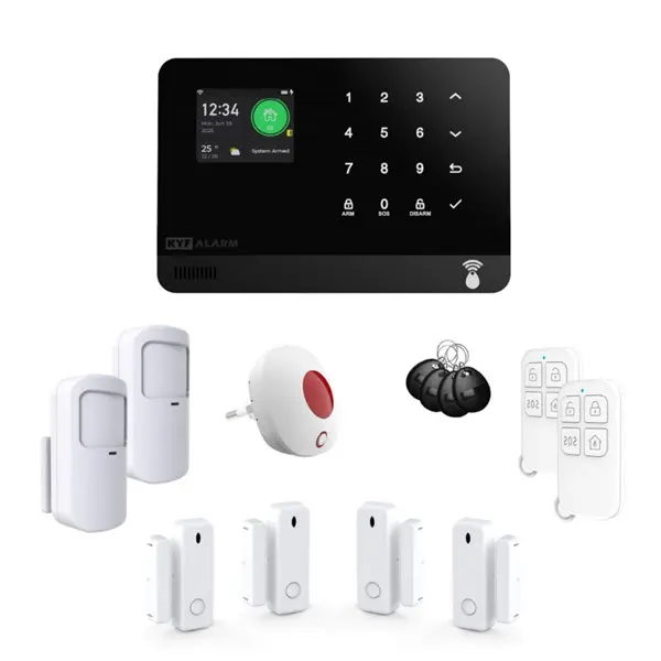 Système d’alarme sans fil connecté WiFi/4G RFID compatible Tuya, Alexa et Google