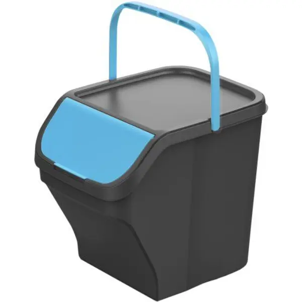 Cubo Basura Reciclaje Apilab. 25lt Azul