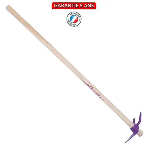 Serfouette panne & fourche forgée manche 100cm - Framboisine - PERRIN