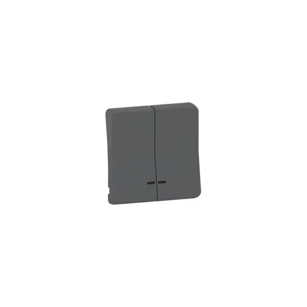 Mureva Styl - Enjoliveur 2 demi touche - IP55 - IK08 - gris - MUR34205