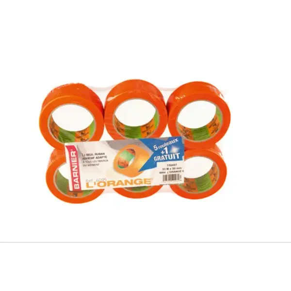 Pack de 5+1 gratuit - Rubans Pvc Orange® multi-usages - 6095