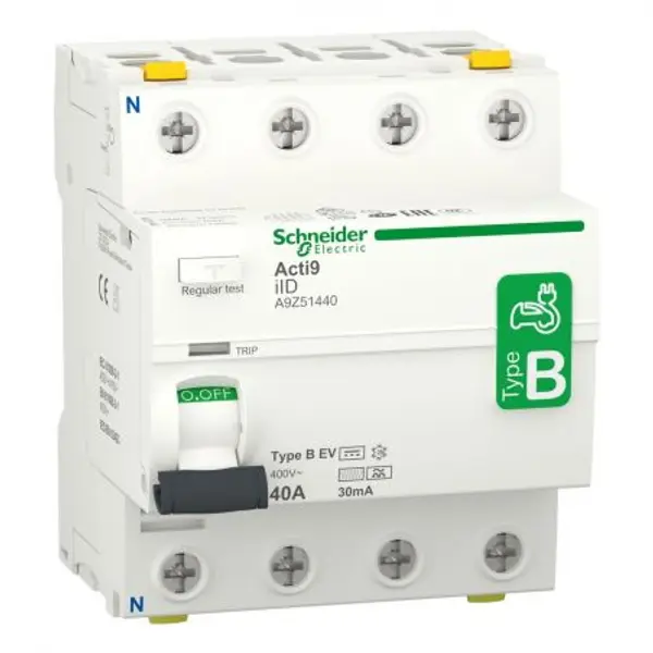A9Z51440 - Interrupteur différentiel tétrapolaire 30mA - 40A - Type B - Schneider Acti9 iID