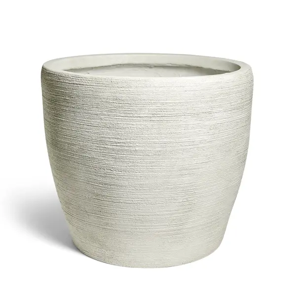 Pot fibre d'argile blanc Ø55xH50cm