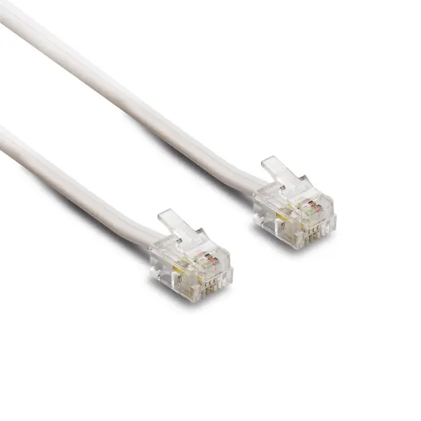 Câble téléphonique RJ11 pour modem, contacts dorés 10 m - Metronic
