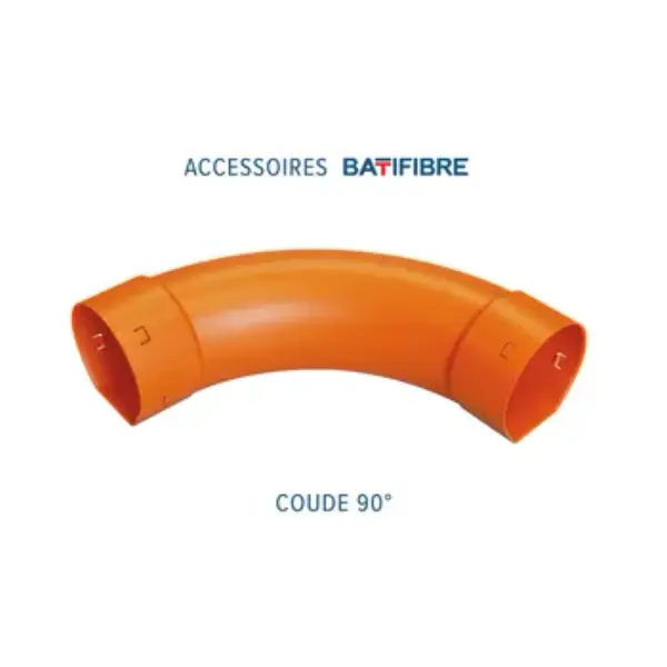 COUDE 90° FF DN090 GRAND RAYON - BATIFIBRE OU BATIDRAIN - PP SN4 - ATEC