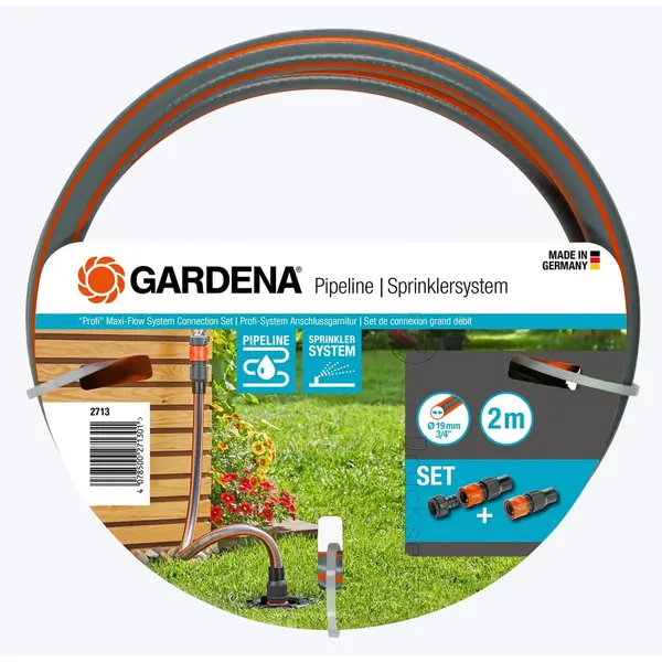 Tuyau d'arrosage de raccordement grand débit 19 mm - 2 m - GARDENA