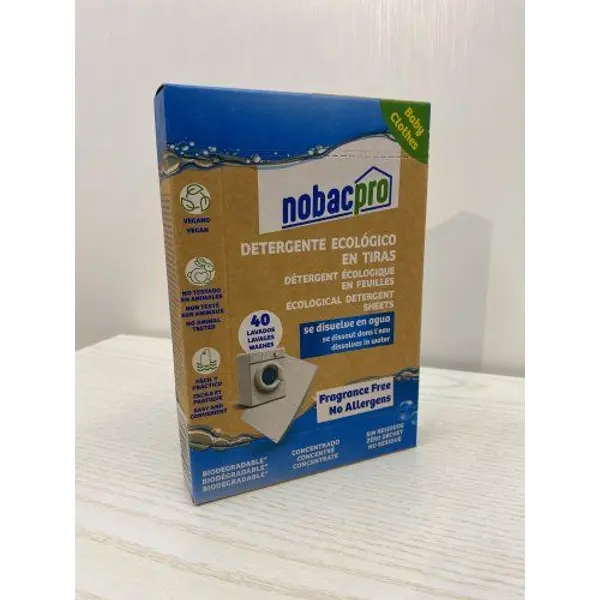 Detergente Tiras Nobacpro 40d Sin Frag.