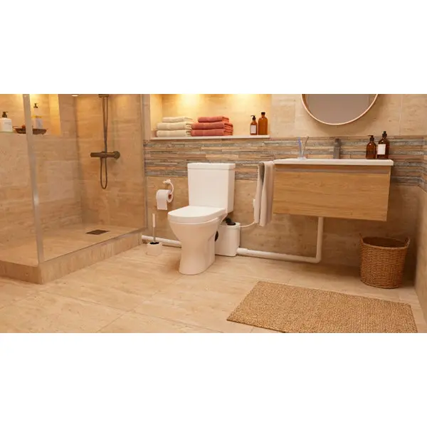 Broyeur WC triple entrée 400W hauteur relevage 4 m dimensions compactes