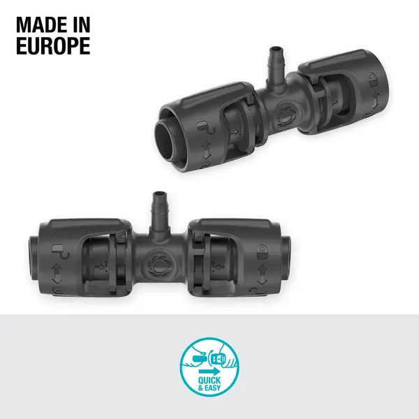 Réducteurs de raccordement en T 13 mm - 4.6 mm - Quick & Easy - Boîte de 4 pièces - GARDENA