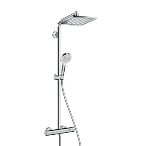 Colonne de douche thermostatique Showerpipe Crometta E 240 - chrome - 1 jet