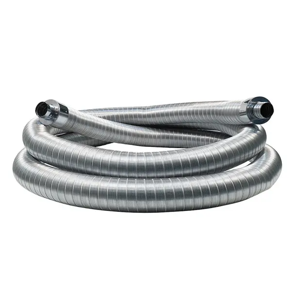 Conduit flexible isolé - 9 m - Ø80/146 mm - Inox 316L - isolant laine - extérieur aluminium - Joncoux