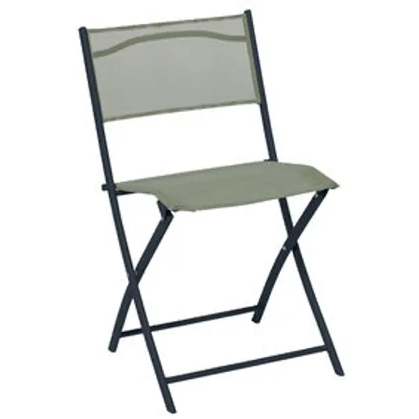 Chaise de jardin pliante London métal textilène vert 45x50xH81cm