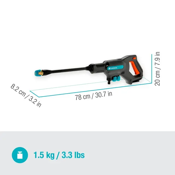Nettoyeur moyenne pression AquaClean 24/18V P4A sans batterie - GARDENA