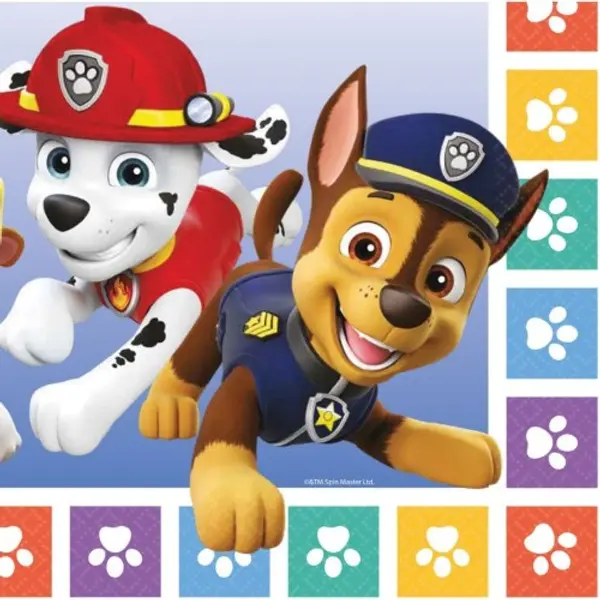 Serviettes papier Paw Patrol x16 9914237