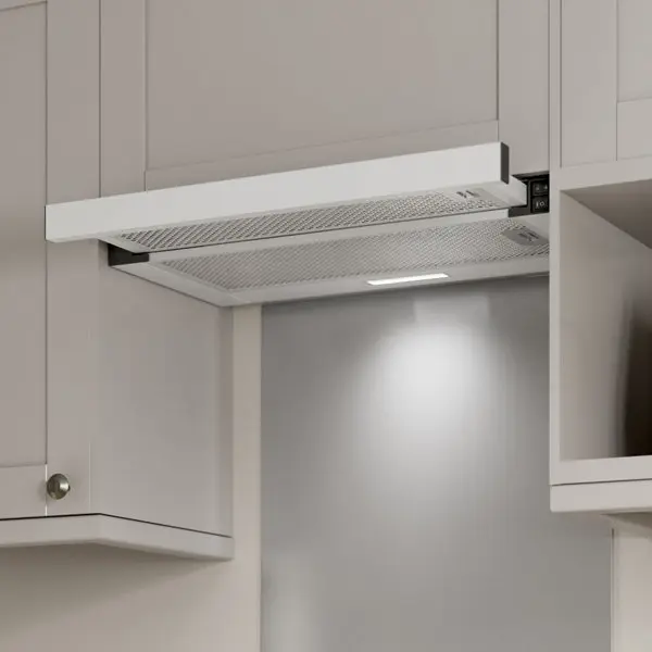 Hotte de cuisine tiroir blanc - 60 cm
