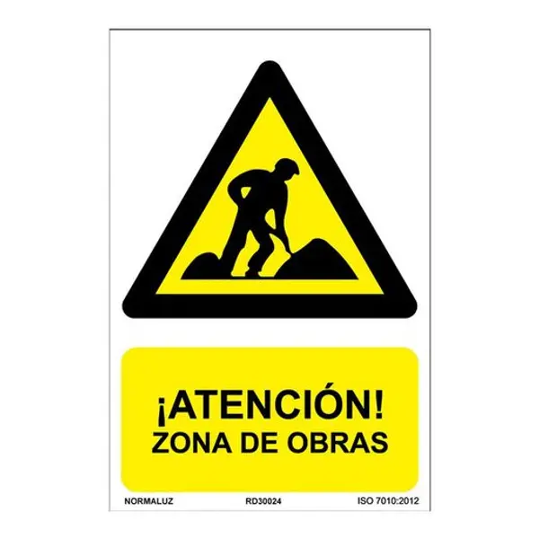 Señal Pelig Aten Zona De Obras 210X300Mm