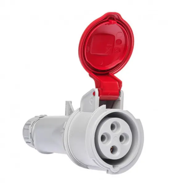 Fiche femelle triphasé 16A 3P+T 380V - 4 broches - Étanche IP44 - IDE