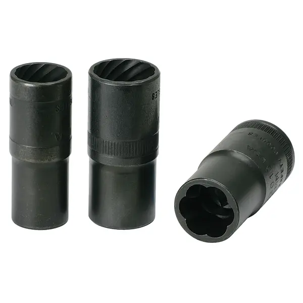 Jeu de douilles à chocs écrous abîmés 1/2'', 17, 19, 21 mm
